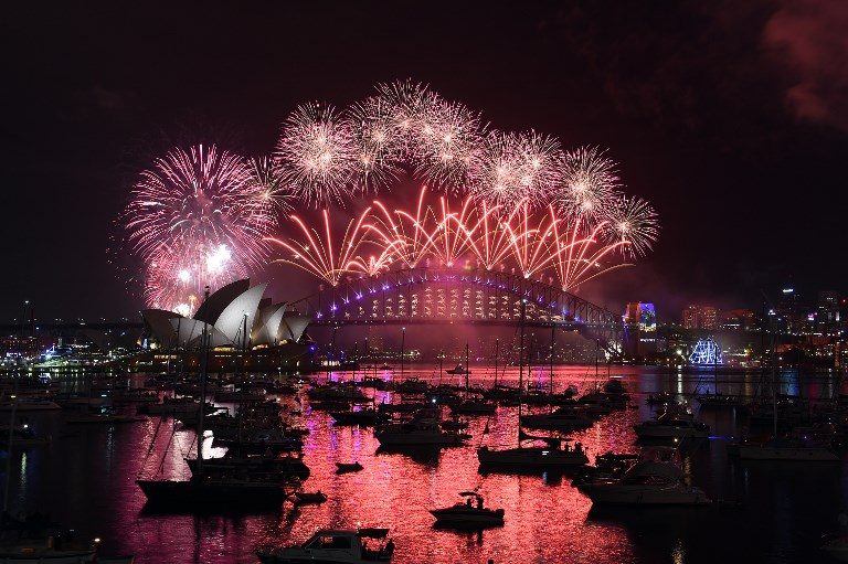 Ekstravaganza Sydney mengawali pesta Tahun Baru global