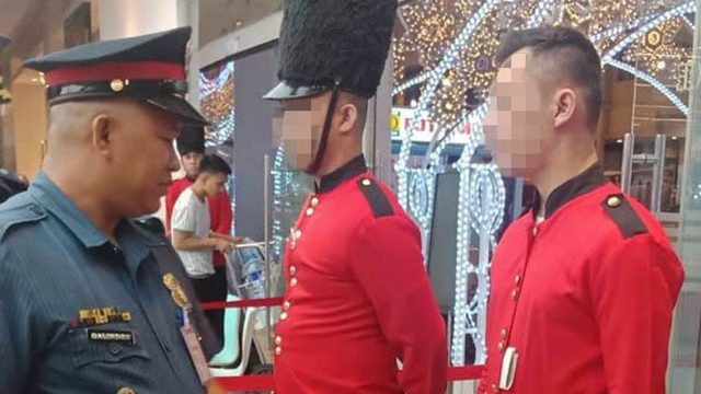 PNP fines 15 Landmark Makati guards for wearing Christmas costumes