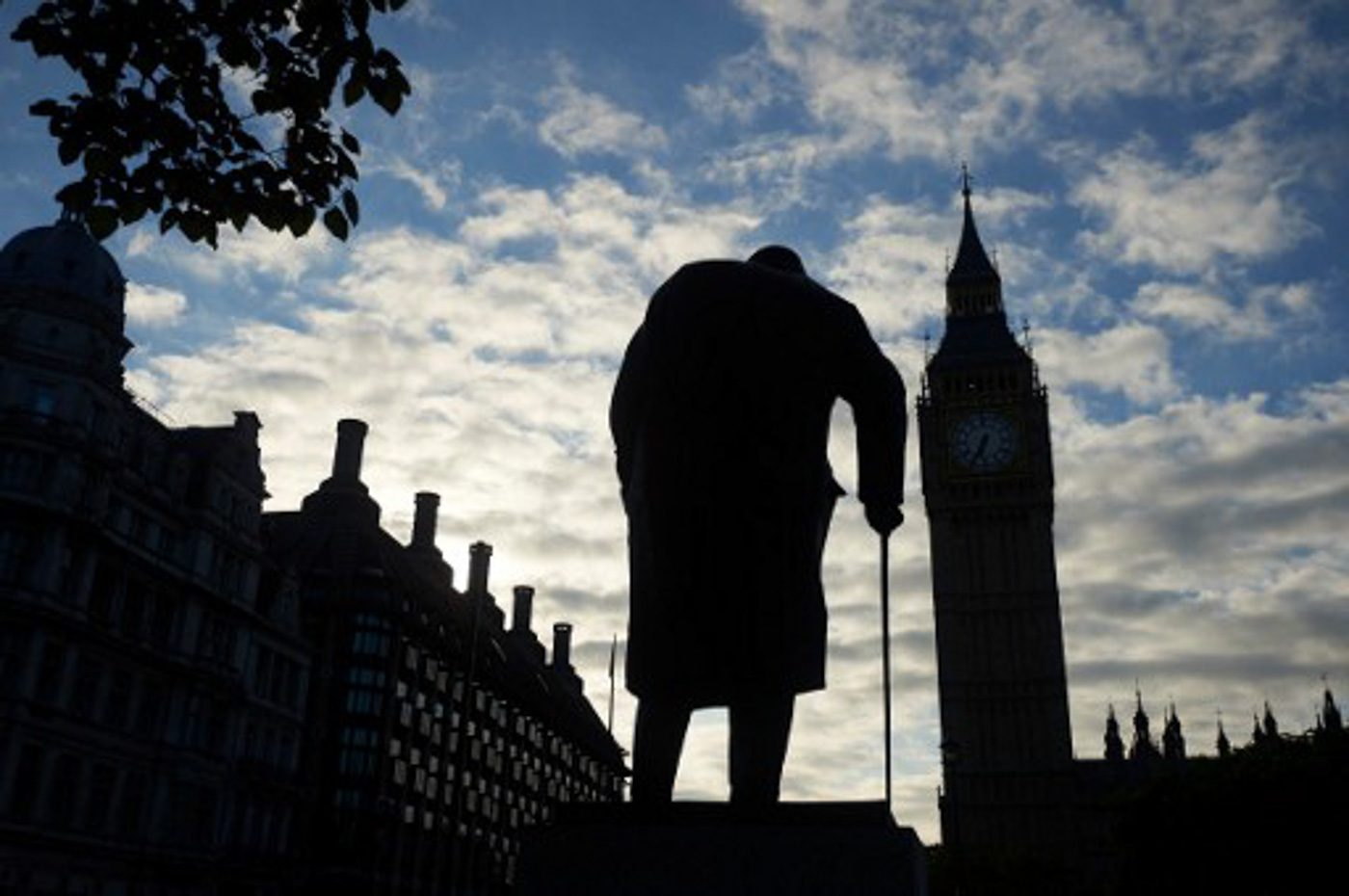 A statue of Winston Churchill is silhouetted by Big Ben and the Houses of Parliament in central London on June 24, 2016, the day the UK voted to leave the European Union. Niklas Halle'n/AFP 