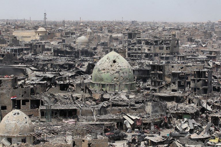 SHATTERED CITY. A  general view of the destruction in Mosul's Old City on July 9, 2017. Photo by Ahmad al-Rubaye/AFP   
