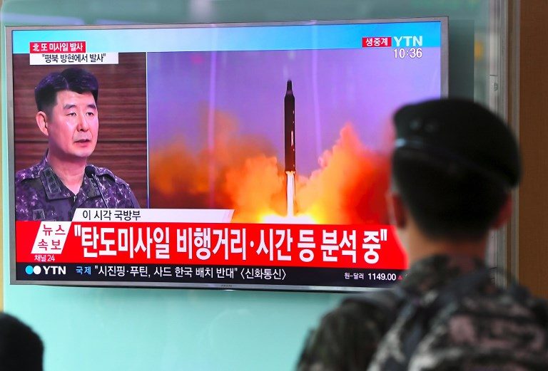 North Korea fires ‘intercontinental ballistic missile’