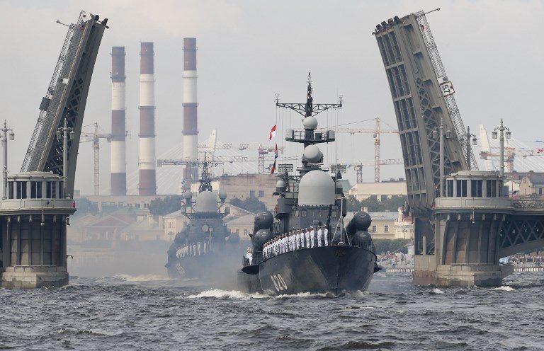 Putin shows off Russia’s naval might with major parade