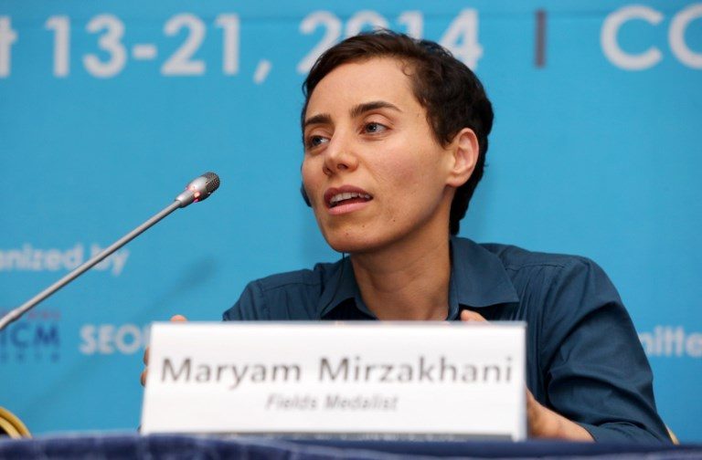 TOP MATHEMATICIAN. This file photo taken on August 13, 2014 shows Maryam Mirzakhani in Seoul. Seoul ICM 2014/Stringer/AFP 