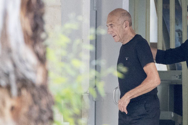 Israeli ex-PM Olmert freed from prison after parole in graft case