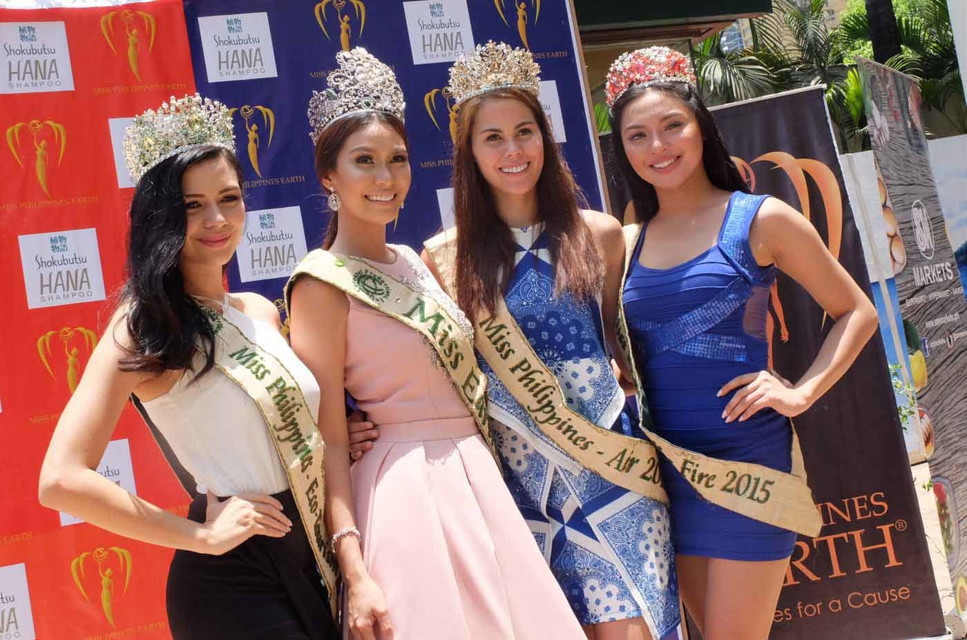 Miss Earth 2015 Angelia Ong with her Miss Philippines Earth court. Photo by Alecs Ongcal/Rappler 