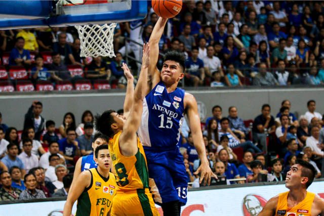 DUNK IT. Kiefer Ravena attempts a poster slam against FEU in their first-round game. Photo by Josh Albelda/Rappler 