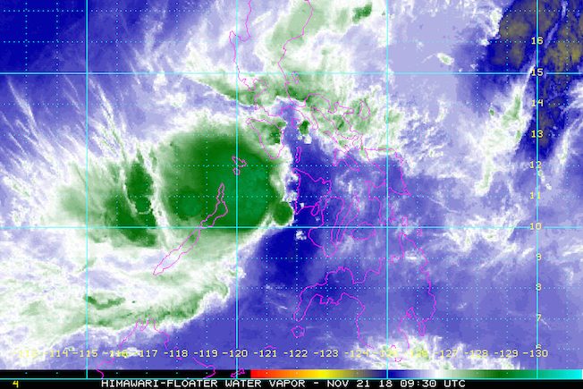 Tropical Depression Samuel over Sulu Sea, heading for Cuyo