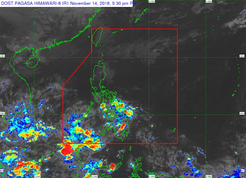 Low pressure area to trigger rain in parts of PH on November 15