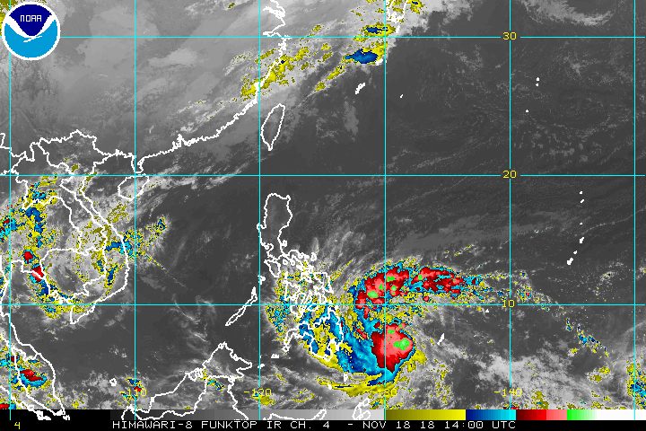 Heavy rain from Tropical Depression Samuel may begin November 19