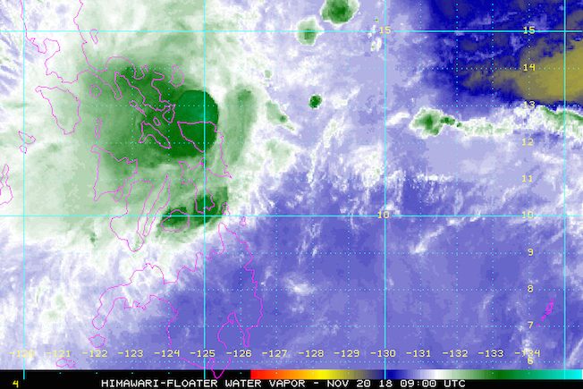 Tropical Depression Samuel approaches Leyte Gulf