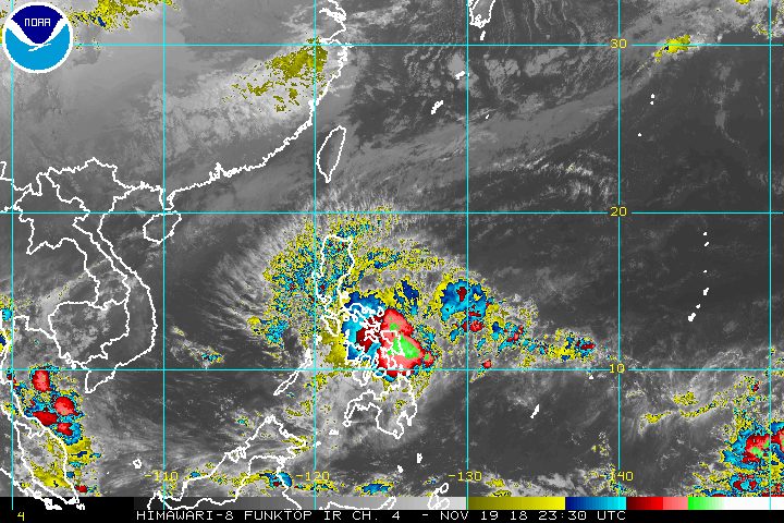 Samuel seen to make landfall in Dinagat-Samar-Leyte area