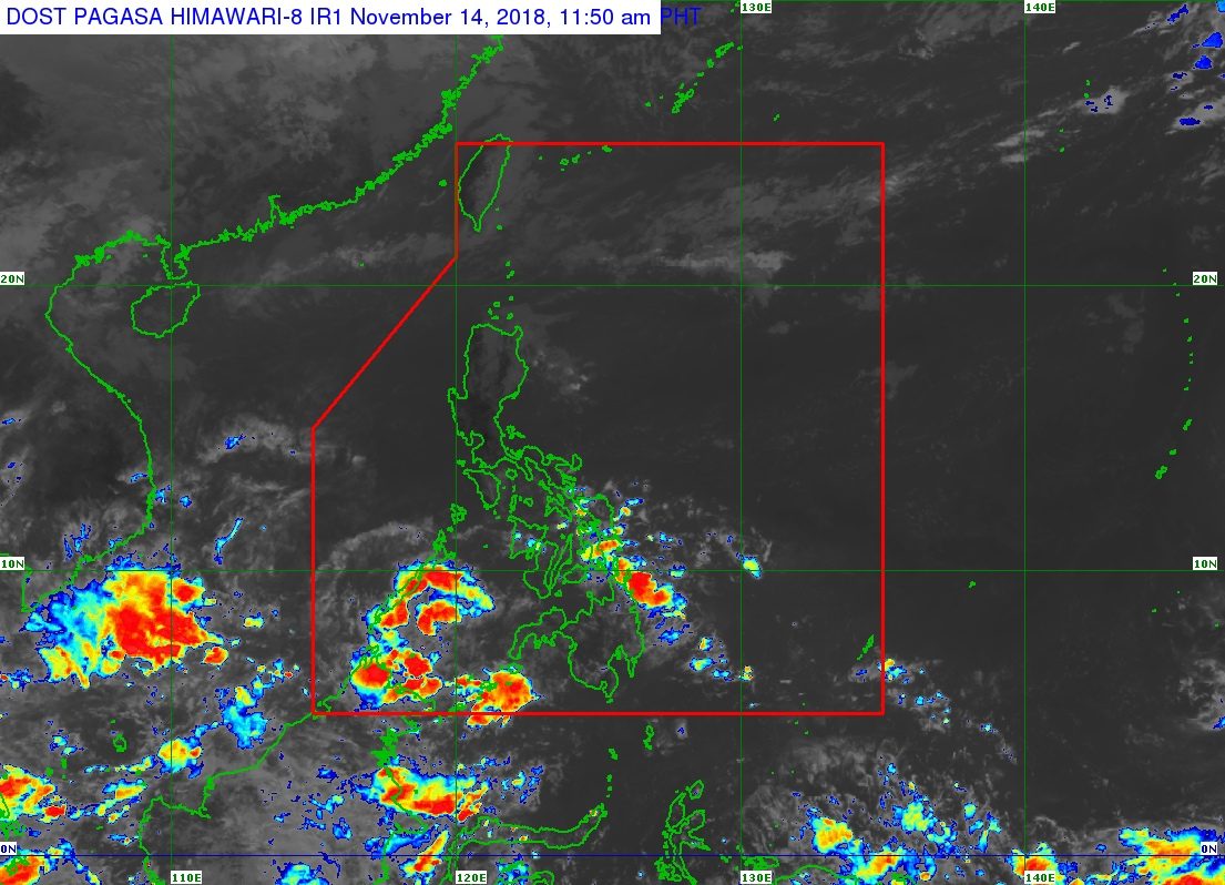Low pressure area now heading for Palawan