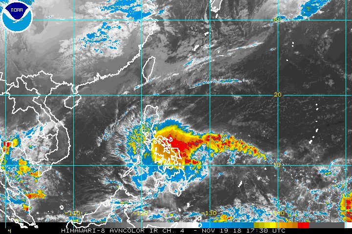 Tropical Depression Samuel off to Dinagat-Samar-Leyte area