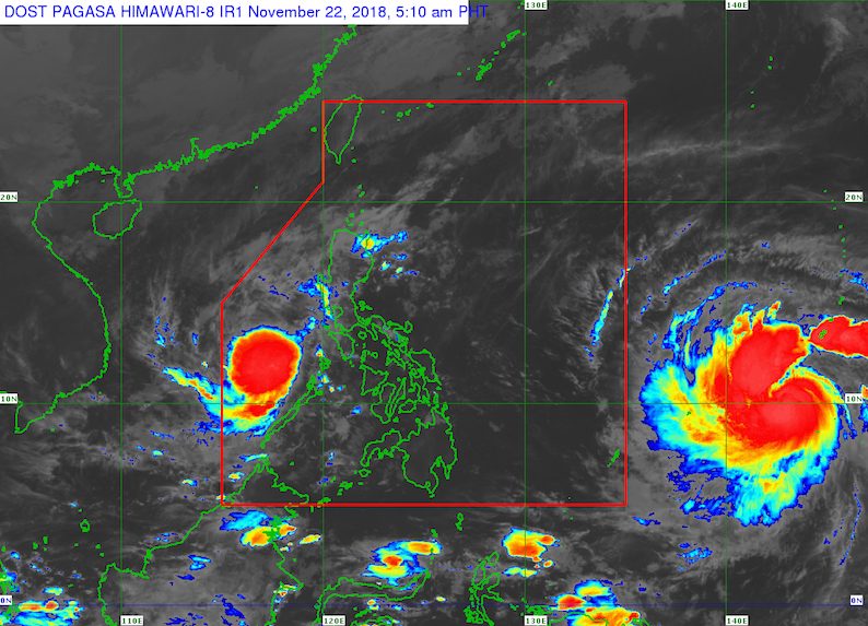 Samuel over West PH Sea after Palawan landfall