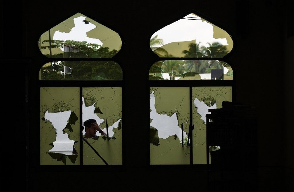 Sri Lanka Muslims pray at vandalized mosques