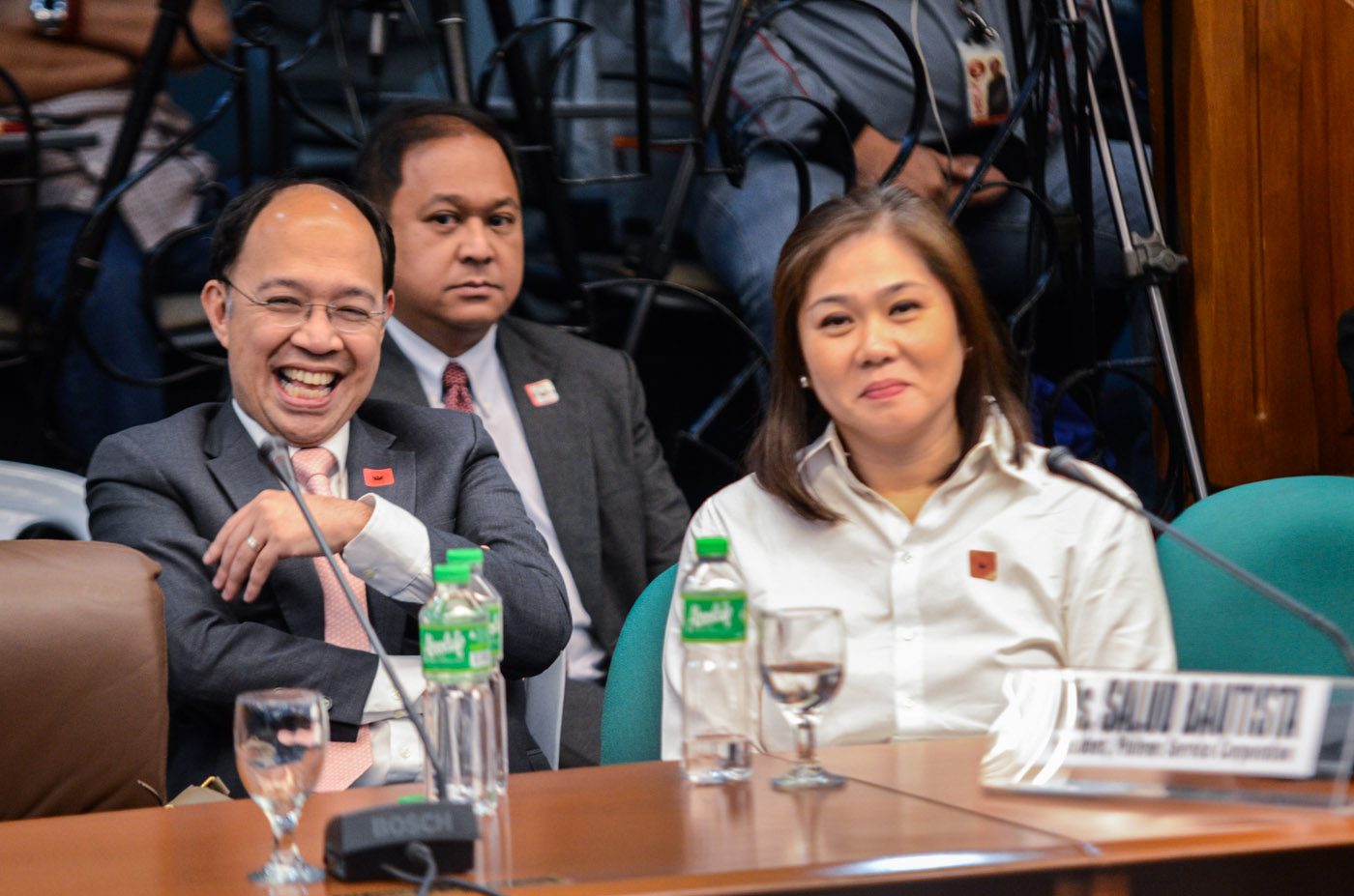 READY. PhilRem president Salud Bautista sits with her lawyer, Howard Calleja. Photo by Alecs Ongcal/Rappler  