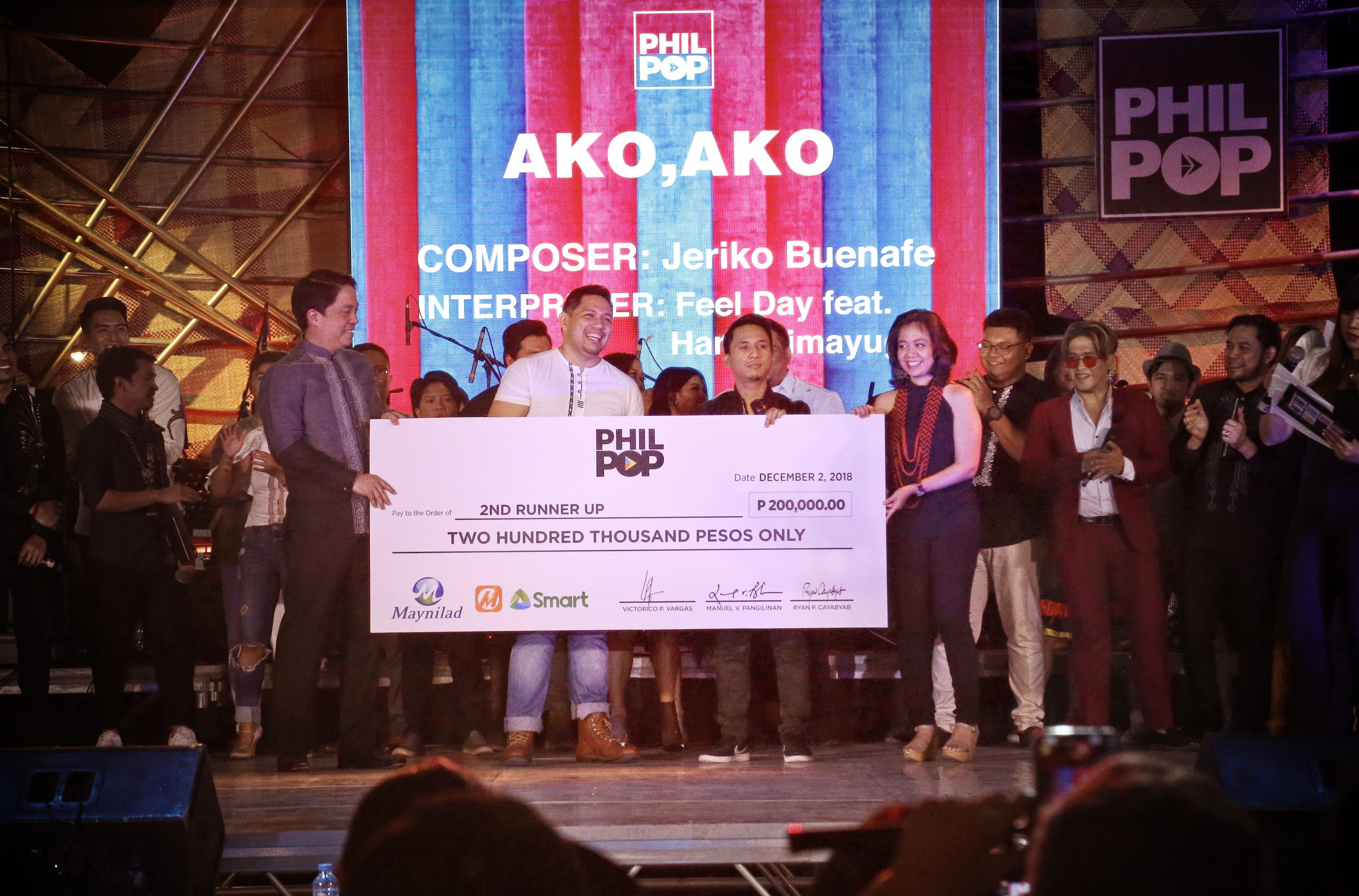 AKO, AKO. Jeriko Buenafe captures second place for his song 'Ako, Ako.' 