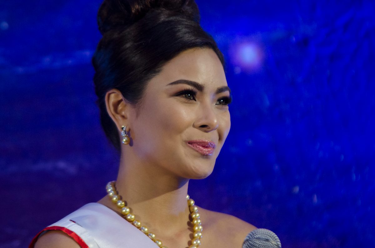 MAXINE MEDINA. Miss Universe Philippines 2016 Maxine Medina speaks to the press at her send-off. Photo by Rob Reyes/Rappler 