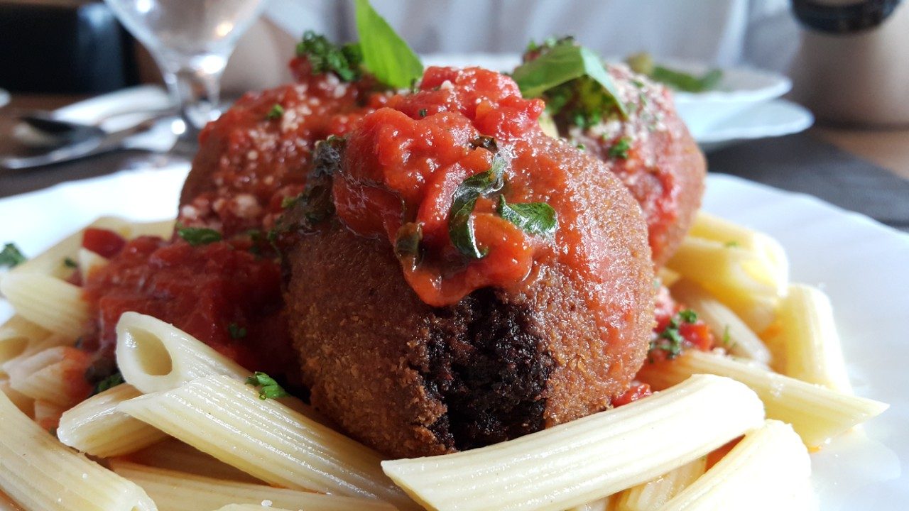 Polpetta con pomodoro - Italian meatballs and fresh tomato sauce served with penne (P420). Photo by Wyatt Ong/Rappler   