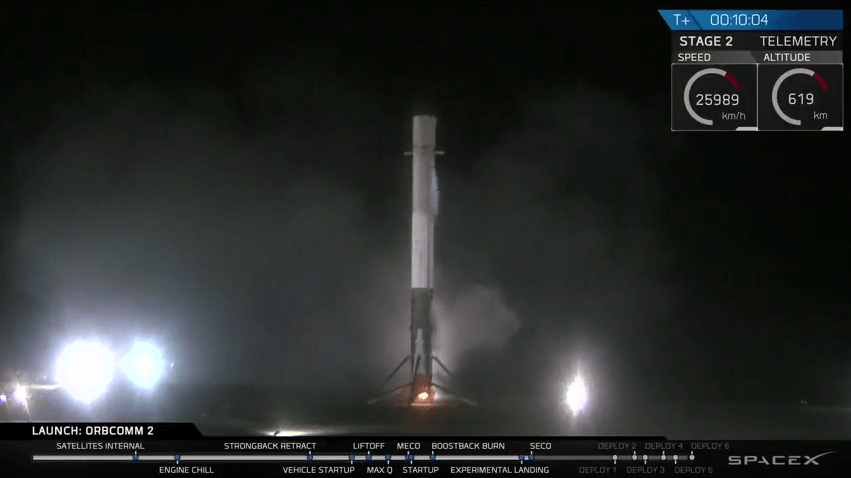 It’s a successful upright landing for Space X