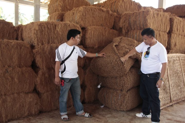 EXPORT. A pile of baled fiber made out of coco coir is ready for export. Around 70 bundles of baled fiber is produced weekly by the Malingao Community Service Multipurpose Cooperative (MCOCO), a recipient of a livelihood support from the Mindanao Rural Development Program.  
