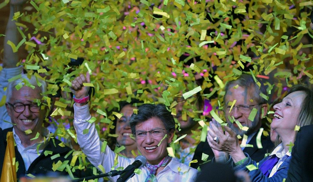 First woman mayor of Bogota marries girlfriend