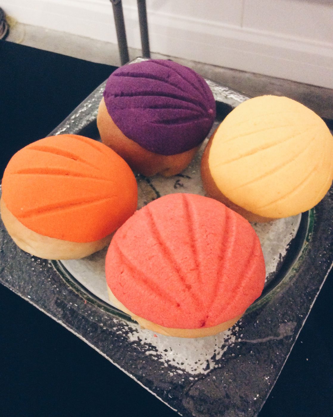 COLORFUL CONCHAS. The Mexican sweet bread is a delightful dessert. 