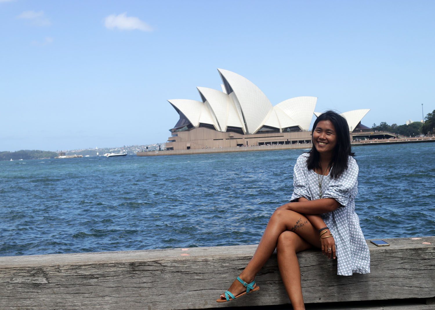 The writer in Sydney, with the Opera House as her background. Photo by Jona Branzuela Bering  