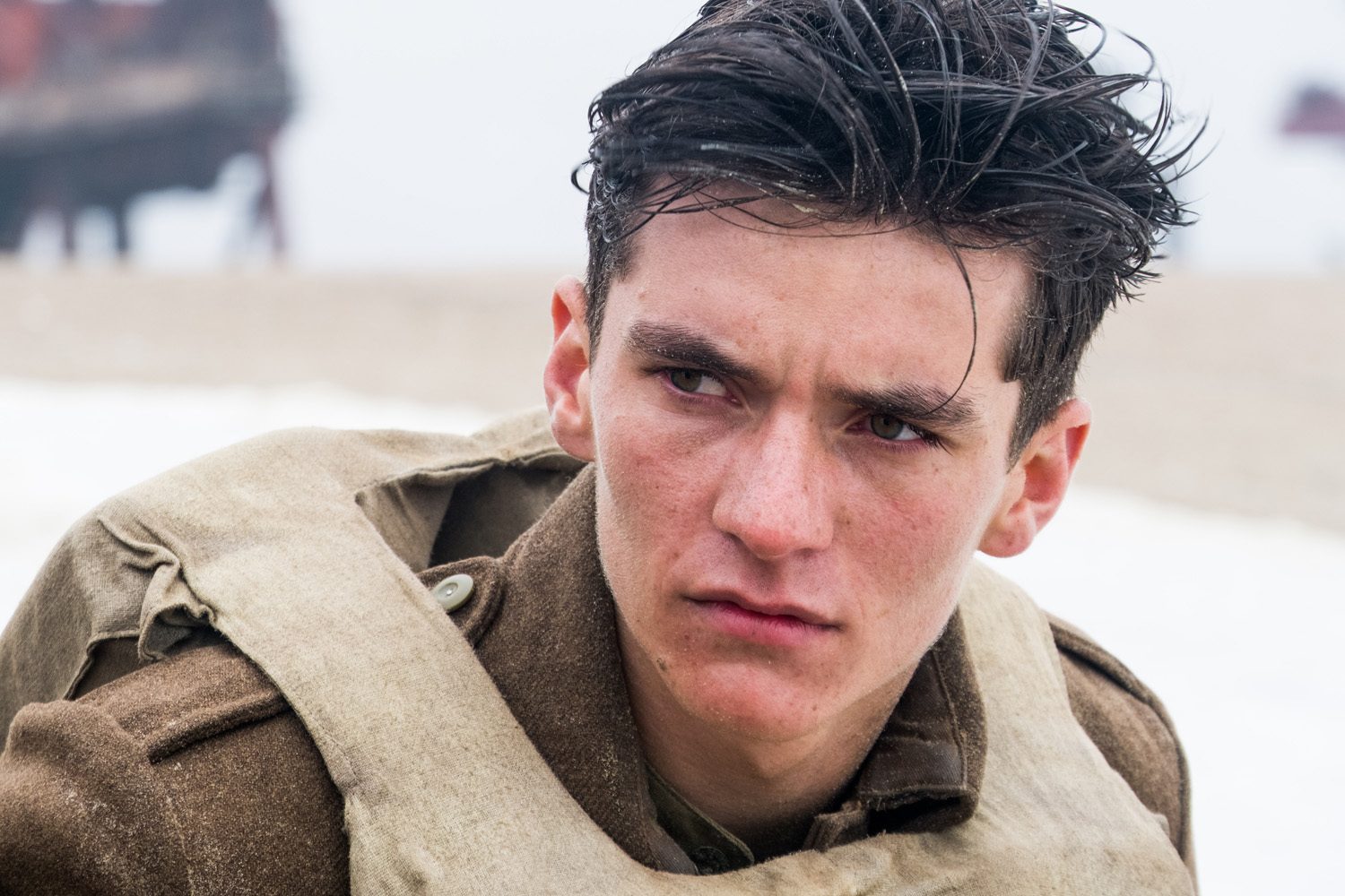 Upcoming actor Fionn Whitehead plays Tommy, one of the soldiers in 'Dunkirk.'  Photo courtesy of Warner Bros. Pictures  