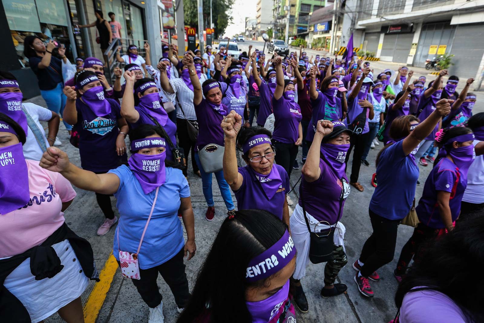 ASSERT HUMAN RIGHTS. World March of Women - Pilipinas during their celebration of the International Women's Day 2020 stand up for accountability for the massive killings and human rights violations propagated by the Duterte administration. Photo by Jire Carreon/Rappler 