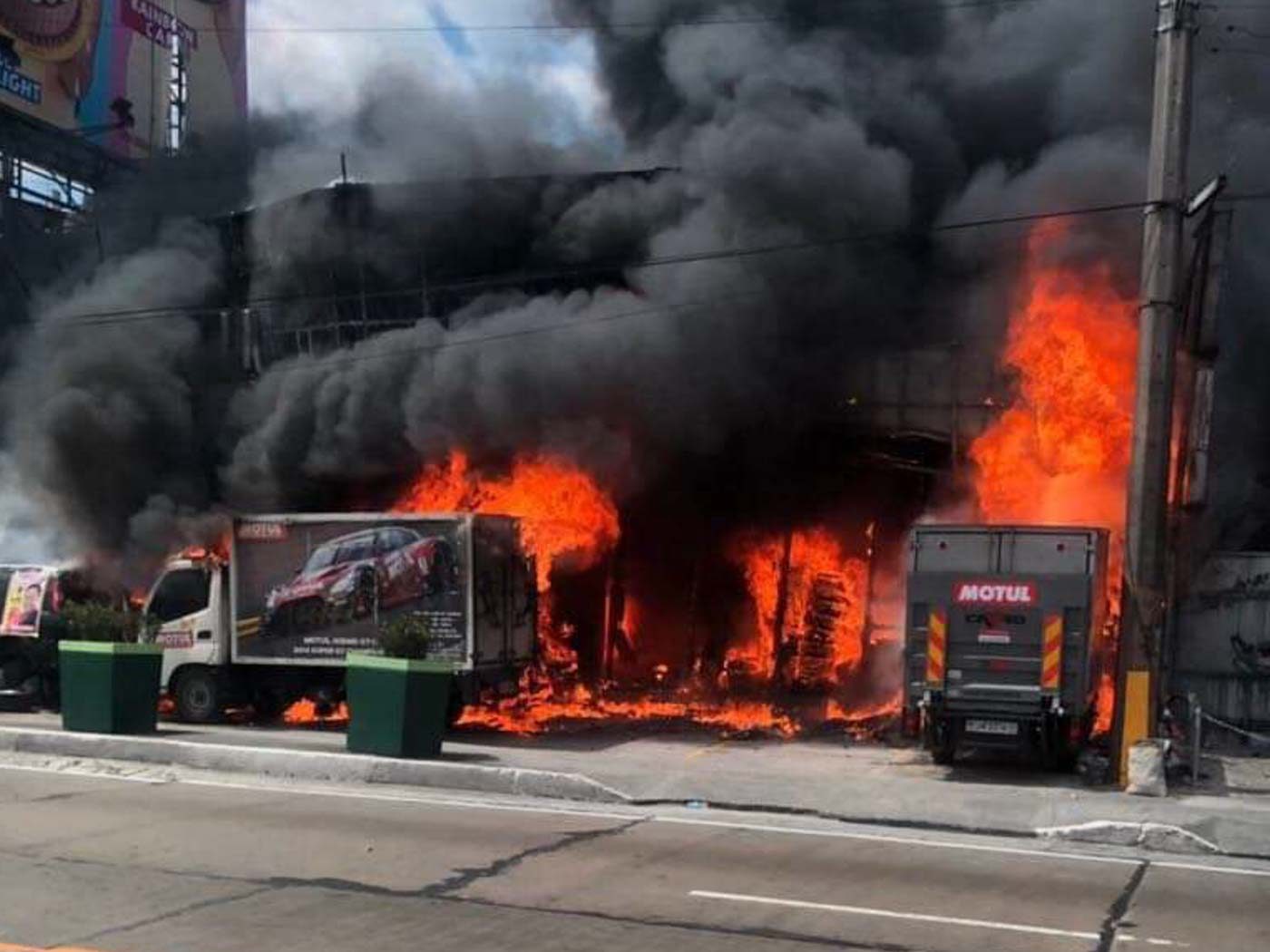 JV Ejercito’s SUV razed in Mandaluyong auto shop fire