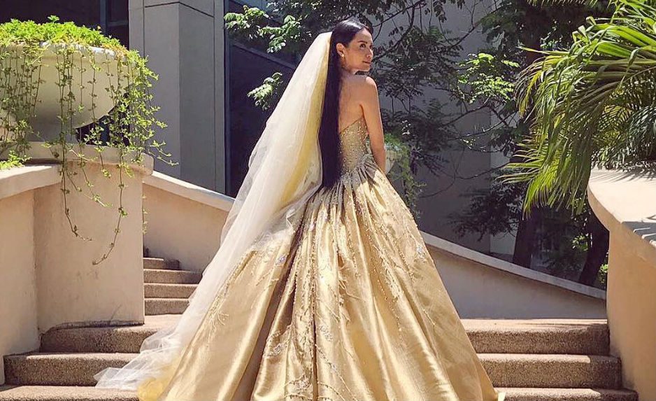 IN PHOTOS: Divine Lee’s golden wedding gown