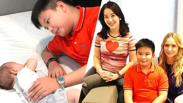 Kris Aquino, Bimby meet James Yap and Michela Cazzola’s baby boy