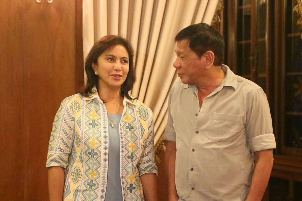 IN PHOTOS: Duterte-Robredo meeting at Malacañang