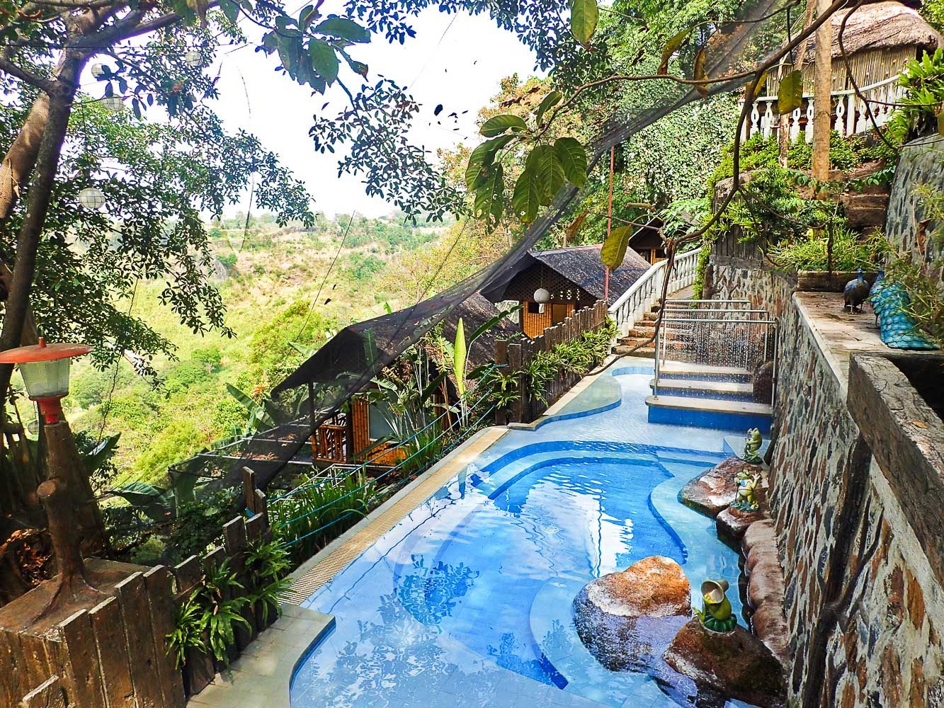 MOUNTAINSIDE SPA. Take a dip and relax in one of Luljetta's Hanging Gardens and Spa's pools and enjoy the view that comes with it. Luljetta's is beautifully built along one of Antipolo's ridges. All photos by or courtesy of Rhea Claire Madarang  