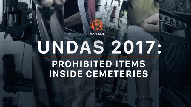 Undas 2017: Prohibited items inside cemeteries
