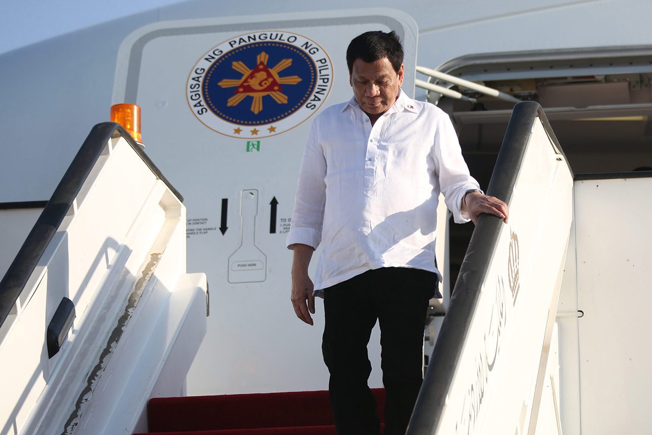 Duterte cuts short Jordan visit