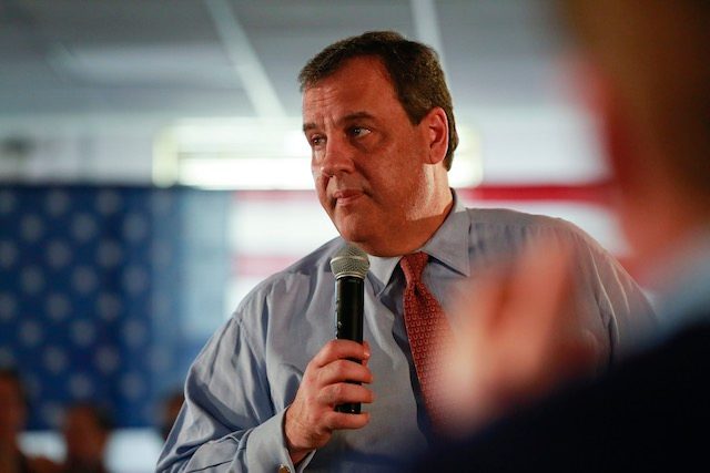 A file photo dated February 7, 2016 shows New Jersey Governor Chris Christie speaking at a campaign town hall meeting in Hampton, New Hampshire, USA. Katherine Taylor/EPA 