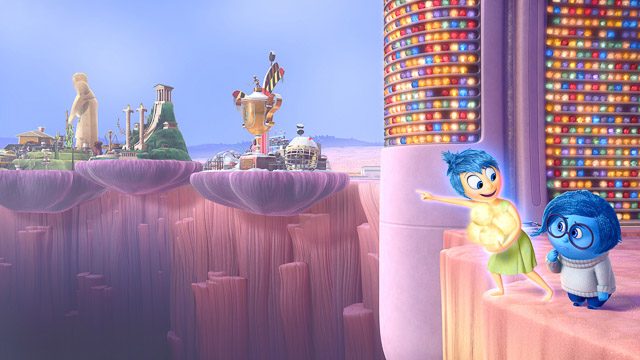 LONG TERM MEMORY. Joy and Sadness make their way through Riley's mind to find their way back to Headquarters. Photo courtesy of Disney-Pixar 