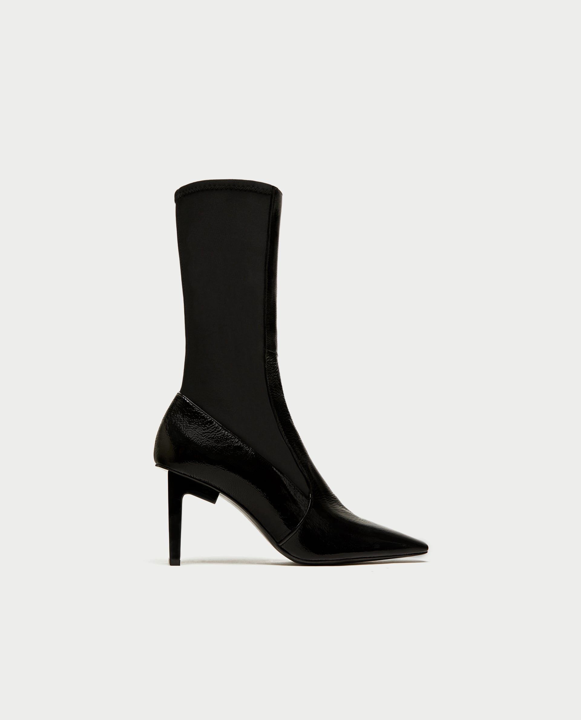 Square-toed high heel ankle boots (P1,995), Zara.com 