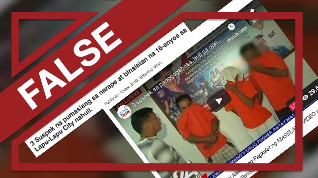FALSE: ‘Video of 3 suspects’ in rape-slay case of Cebu teen