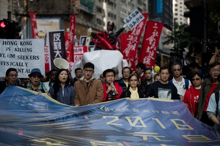 Hong Kong protesters air grievances on New Year’s Day