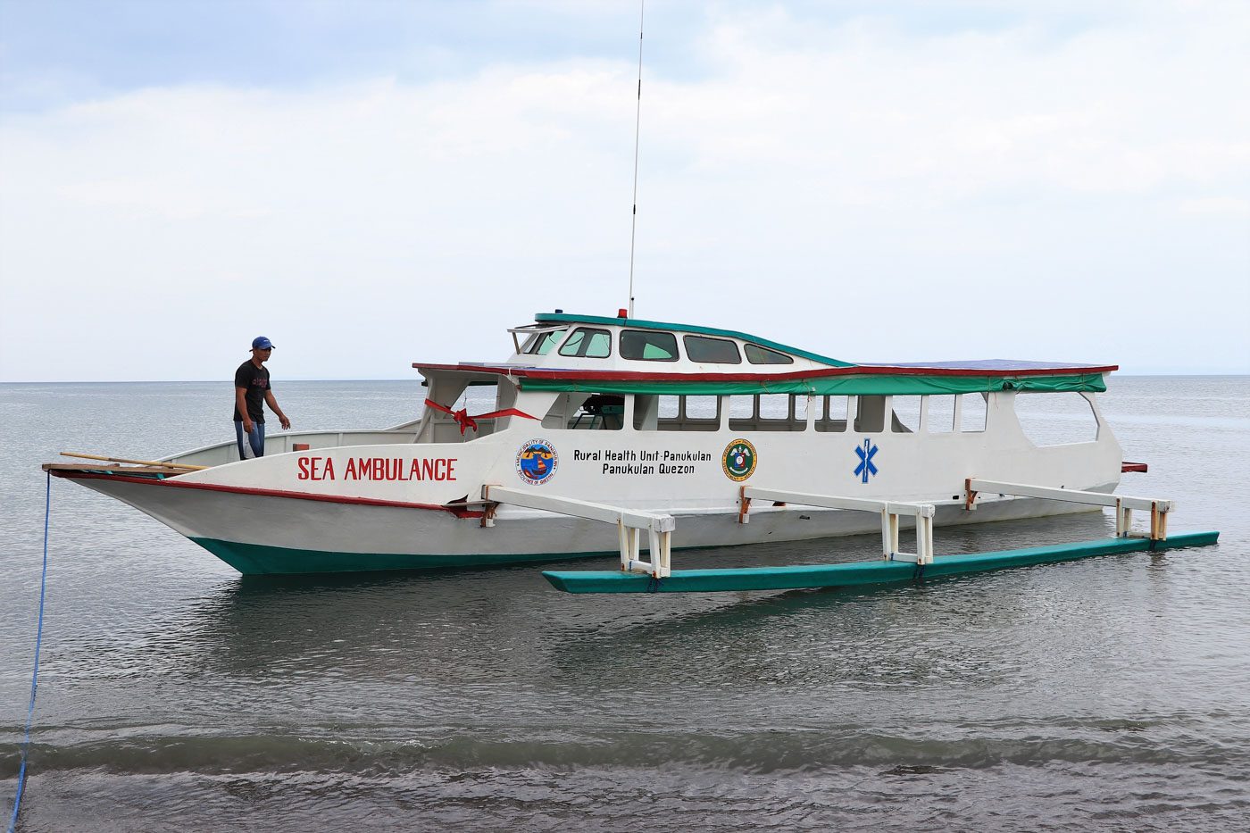 LOOK: Remote Quezon town gets sea ambulance