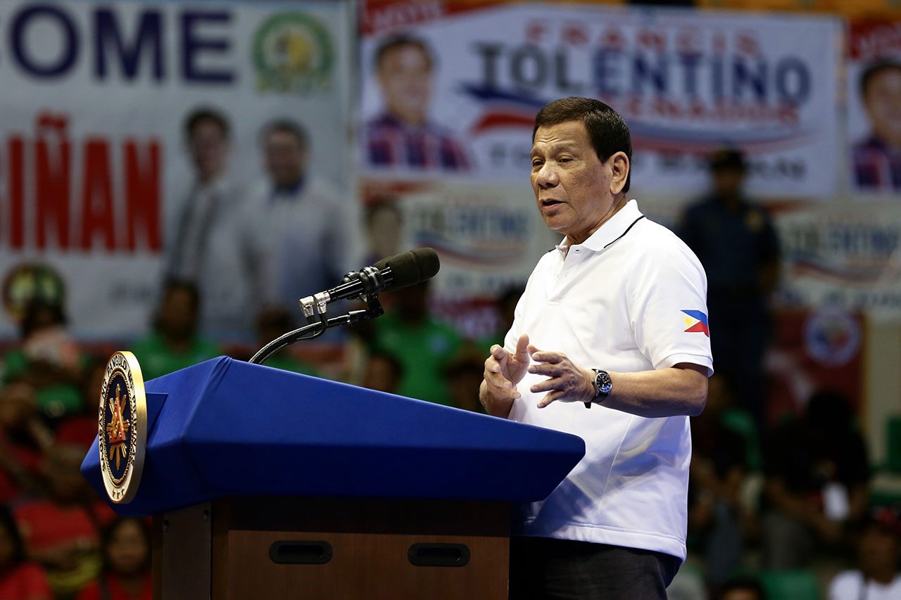 Duterte hits Otso Diretso candidates: ‘Diretso papuntang impiyerno’