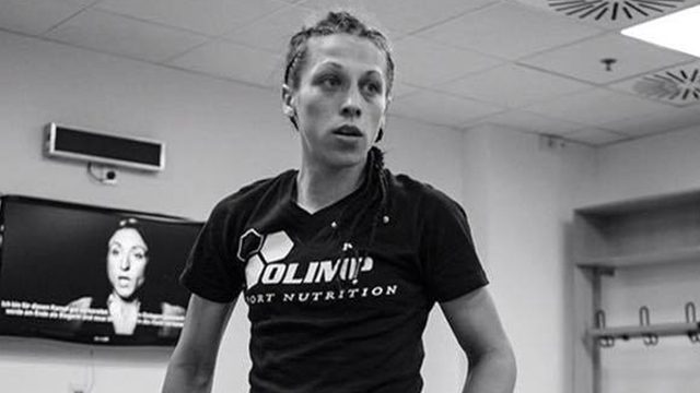 DEFENSE SUCCESSFUL. Jedrzejczyk retained her title by taking down Penne in the third round. Image from Jedrzejczyk's Facebook page 
