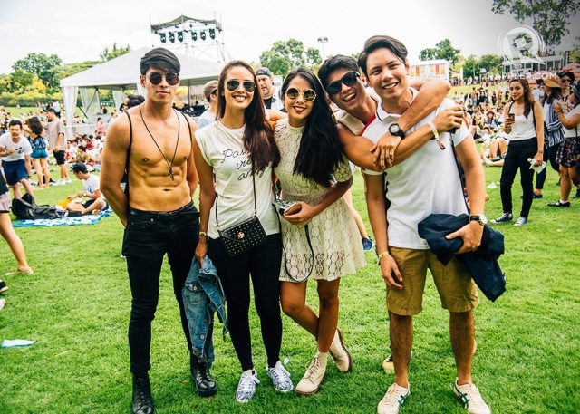 SQUAD. Saab's sister, Maxene Magalona, and friends, Rob Mananquil, Megan Young, and Mikael Daez were at Laneway Singapore to show support for Cheats and enjoy the festivities. 