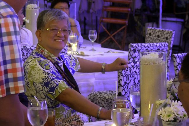 ALL SMILES. Philippine Associate Justice Jose Mendoza is all smiles at the 3rd ACJM's opening dinner. Photo by Buena Bernal/Rappler  