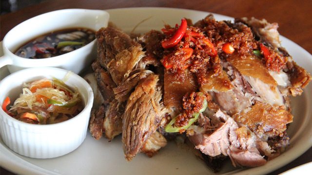 GOOD FOR SHARING. While generous servings like 'crispy pata' are popular for big groups, smaller serving sizes and sampler plates are becoming increasingly popular