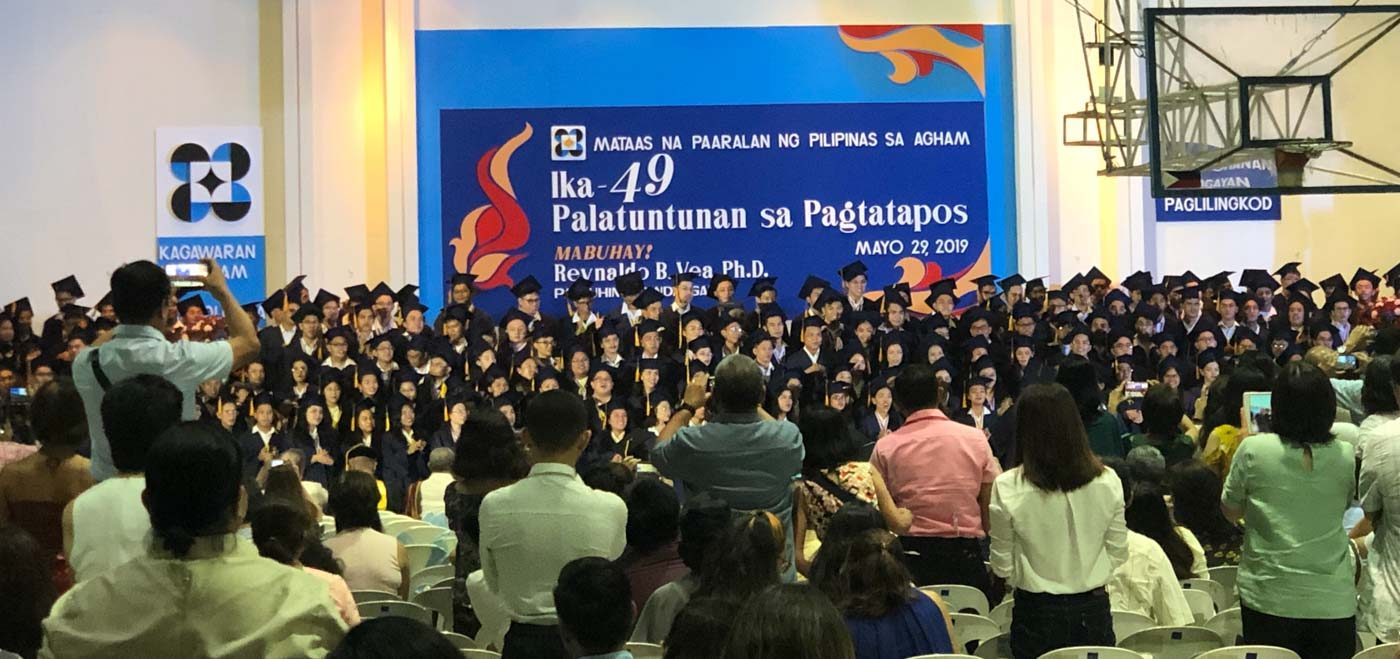 GRADUATION. Students from the Philippine Science High School class of 2019 graduate on May 29, 2019. Sourced photo  