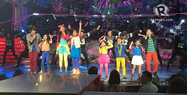 THE VOICE KIDS. The season 2 Top 4 with season 1 Top 4 performing "Verge."  Photo by Vernise L. Tantuco/Rappler  